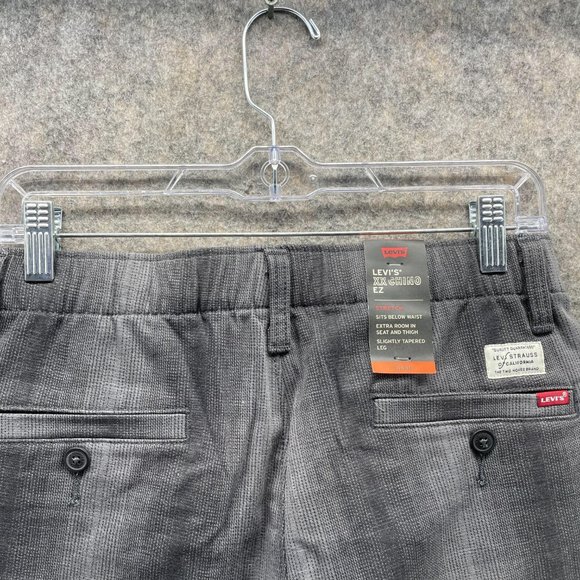 Levis XX Chino Pants Men Small Gray EZ Pants Outdoors Stretch Fit Plaid Straight - Picture 10 of 12